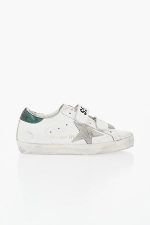 Sneakers Basse OLD SCHOOL in Pelle Effetto Vintage con Chiusura a Strappo