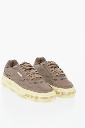 Leather Sneakers CCLUB C With Contrast Sole