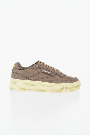 Leather Sneakers CCLUB C With Contrast Sole