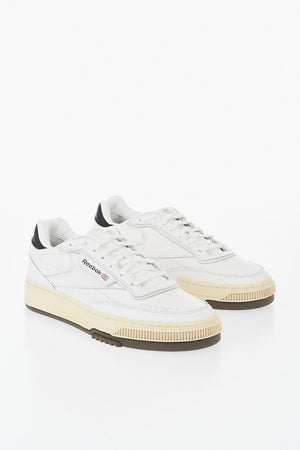 Sneakers Basse CLUB C In Pelle con Logo a Contrasto