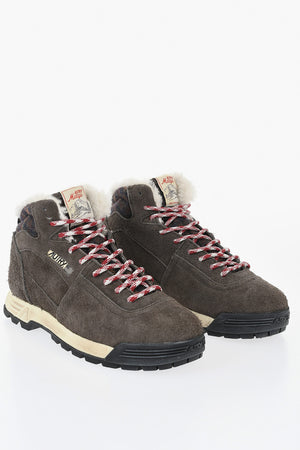 Hohe Sneaker Aus Wildleder Mit Fellfutter