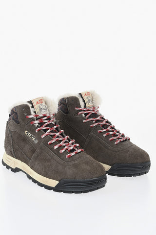 Hohe Sneaker Aus Wildleder Mit Fellfutter