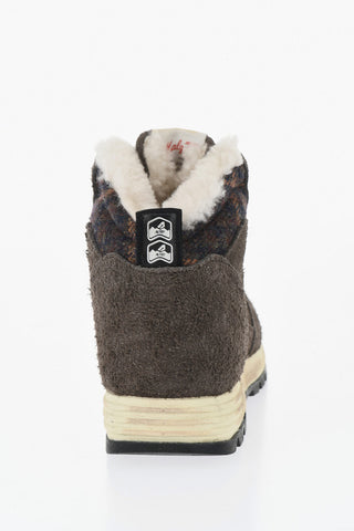 Hohe Sneaker Aus Wildleder Mit Fellfutter