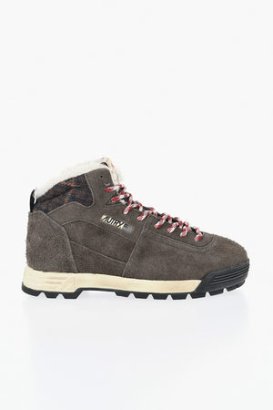 Hohe Sneaker Aus Wildleder Mit Fellfutter