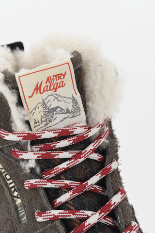 Hohe Sneaker Aus Wildleder Mit Fellfutter