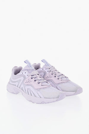 Low Perforated Solid-Color Fabric Sneakers