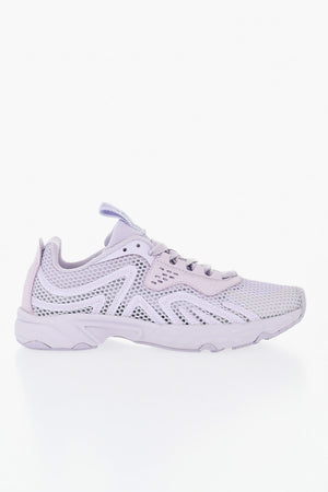 Low Perforated Solid-Color Fabric Sneakers