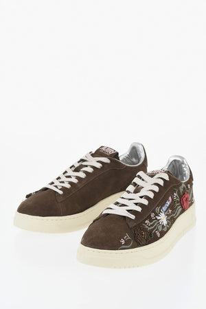 Sneakers Basse DALLAS in Suede con Dettagli Floreali