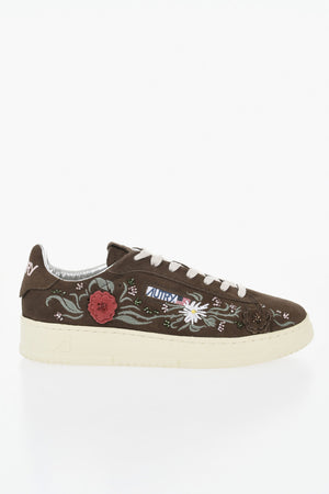Sneakers Basse DALLAS in Suede con Dettagli Floreali