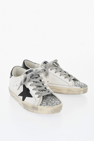 Sneakers Basse SUPER STAR CLASSIC in Pelle con Punta Glitterata