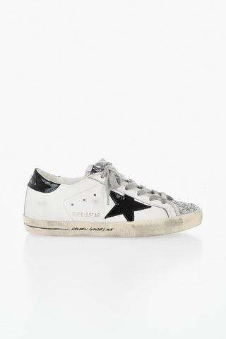 Sneakers Basse SUPER STAR CLASSIC in Pelle con Punta Glitterata