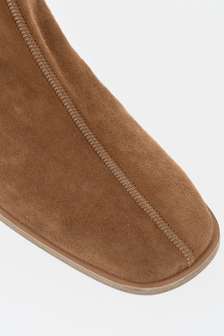 Stivaletti in Suede con Zip Posteriore Tacco 5cm