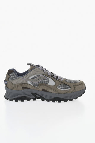 Sneakers Basse GRID AURA X In Suede e Tessuto
