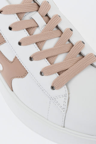 Low REBEL Leather Sneakers with Contrasting Details