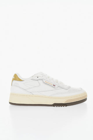 Low-Top Textured Leather Sneakers CLUB C