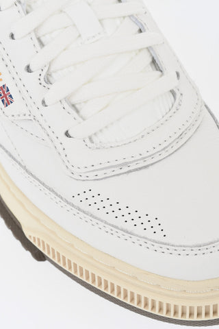 Low-Top Textured Leather Sneakers CLUB C
