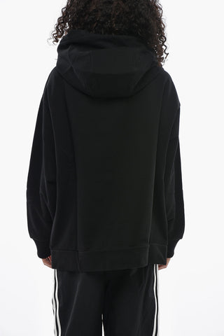 Cotton Fleece Hoodie with Embossed Logo
