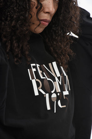 Cotton Fleece Hoodie with Embossed Logo