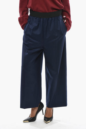 Wool Pants With Elastic Waist