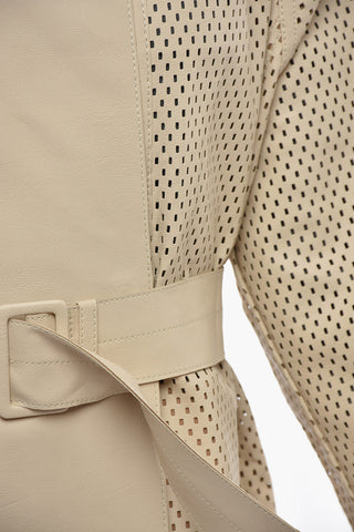 Vegan Perforated Leather Jacket GABRIELLA
