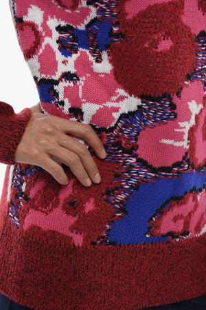 Floral Jacquard Crewneck Sweater