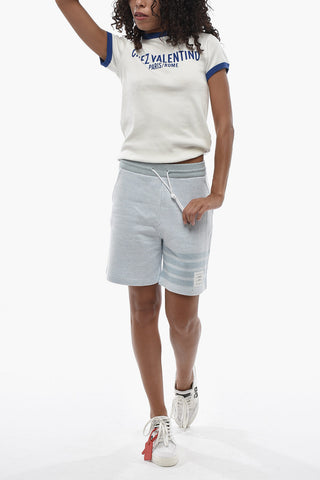 Ribbed Knit Shorts with Elastic Waist