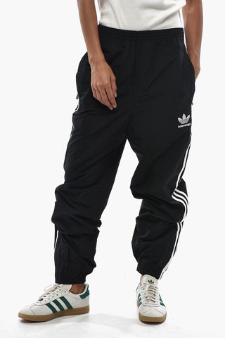 ADIDAS Cotton and Nylon Joggers with Contrasting Side Stripes