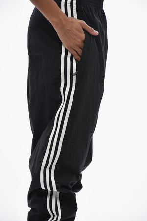 ADIDAS Cotton and Nylon Joggers with Contrasting Side Stripes