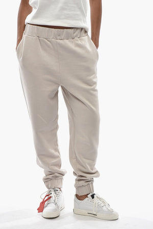 Cotton Fleece Joggers with Sparkling-Effect Details
