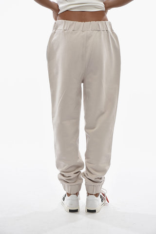 Cotton Fleece Joggers with Sparkling-Effect Details