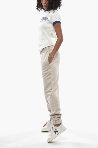 Cotton Fleece Joggers with Sparkling-Effect Details
