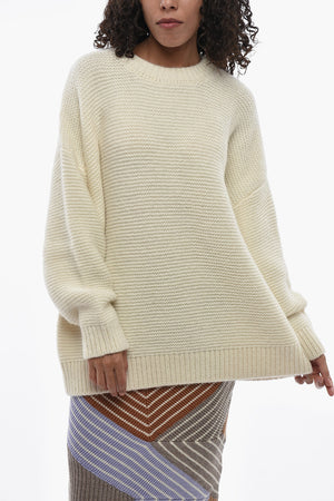 Solid Alpaca-Blend Crewneck