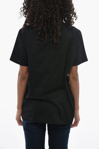 UNIVERSAL STUDIOS X PRADA Crewneck T-Shirt FRANKENSTEIN Printed with Jewel Details