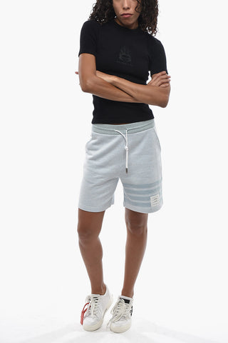 Cropped-Fit Crewneck T-Shirt in Solid Color with Embroidered Logo