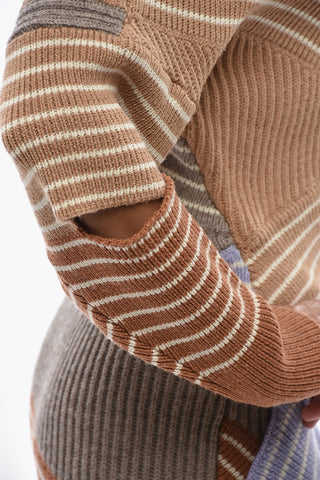 FRANK STELLA Asymmetric Crewneck Sweater with Cut-Out Details