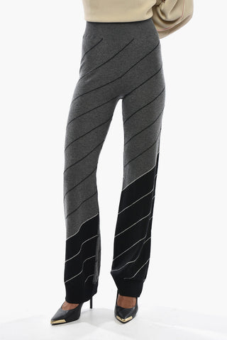 FRANK STELLA Two-Tone Striped Virgin Wool Trousers