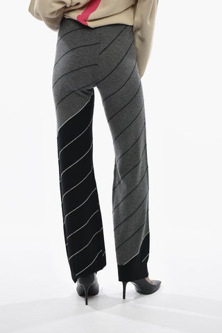 FRANK STELLA Two-Tone Striped Virgin Wool Trousers