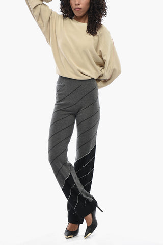 FRANK STELLA Two-Tone Striped Virgin Wool Trousers