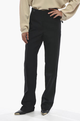 Straight-Leg Wool Trousers