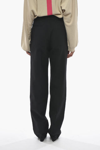 Straight-Leg Wool Trousers