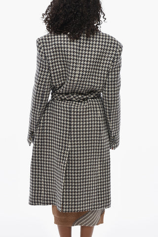 Color-Block Wool Double-Breasted Coat VARINA With Belt
