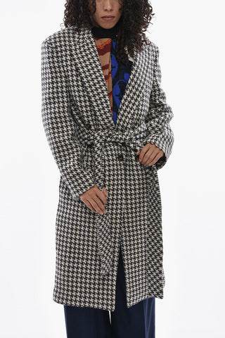 Color-Block Wool Double-Breasted Coat VARINA With Belt