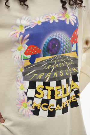 Printed Brushed-Cotton Crewneck Sweatshirt