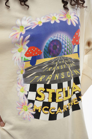 Printed Brushed-Cotton Crewneck Sweatshirt
