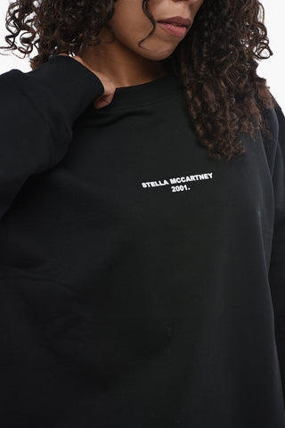 UNIFORM Brushed Cotton Crewneck Sweatshirt With Flocked Logo