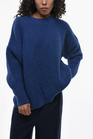Solid Alpaca-Blend Crewneck