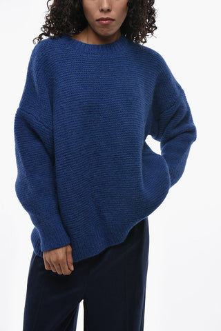 Solid Alpaca-Blend Crewneck