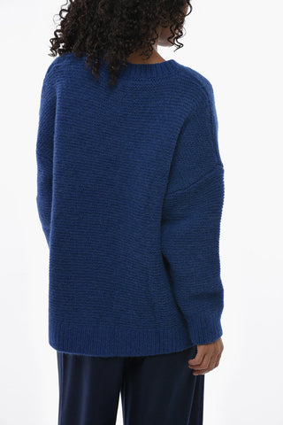 Solid Alpaca-Blend Crewneck