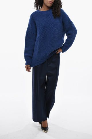 Solid Alpaca-Blend Crewneck