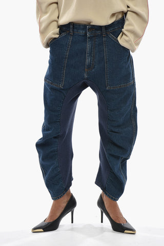 Barrel-Leg Jeans XENIA in Stretch Denim 18cm